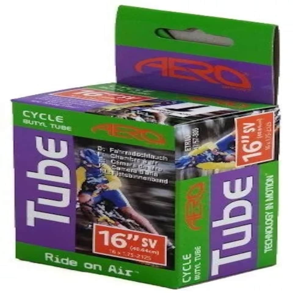 image 1 of Aero Sport Butyl 16" x 1.75/2.125 Bike/E-Bike Inner Tube Schrader Valve