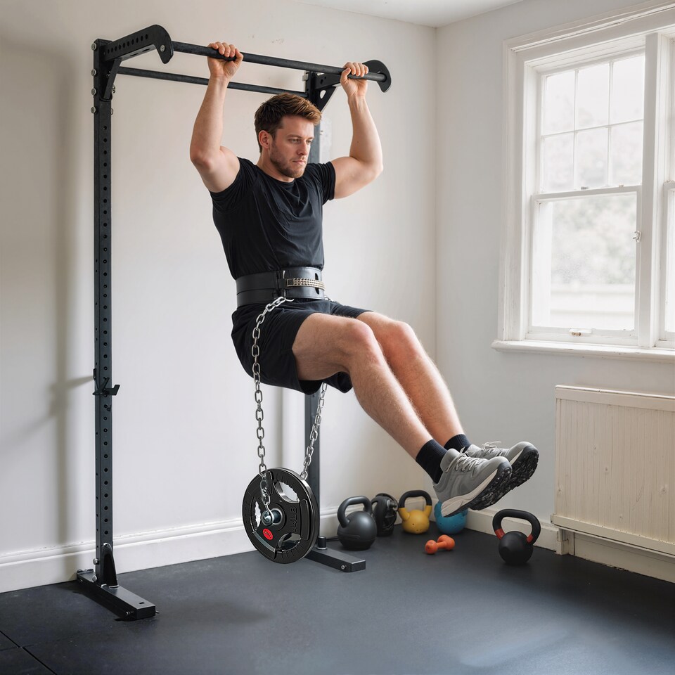 image 1 of SPORTNOW Olympic Weight Plate, Weight Disc with Tri-Grips, 20kg Dumbbell Plate for Weightlifting and Strength Training Home Gym Fitness Workout, Black