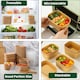 image 7 of ECONX 650ml Kraft Food Containers with Plastic Lids Rectangular Takeaway Food Box 50pc