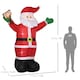 image 3 of Outsunny 8' Inflatable Christmas Santa Claus Holds Light Sign of Blessings LED
