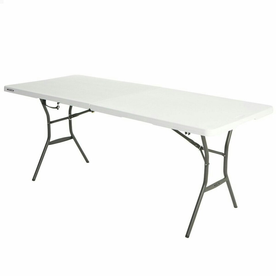 image 1 of Folding Table Lifetime White Rectangular Steel Plastic 185 x 76 x 74 cm