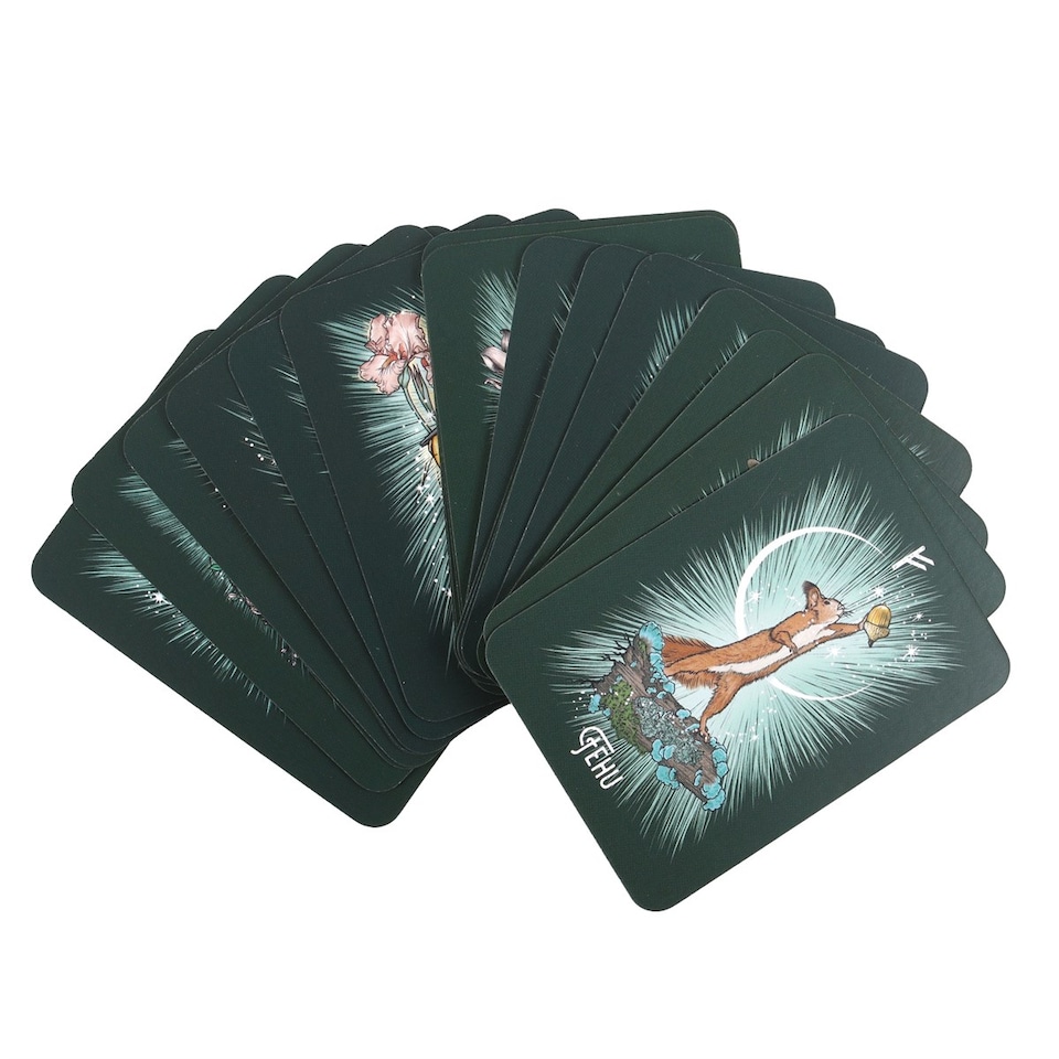 image 1 of Athene Noctua The Witchs Familiar Runic Oracle Cards | Green | Green | 1