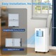image 8 of HOMCOM 5000BTU Portable Air Conditioner 4 Modes LED Display Timer Home Office
