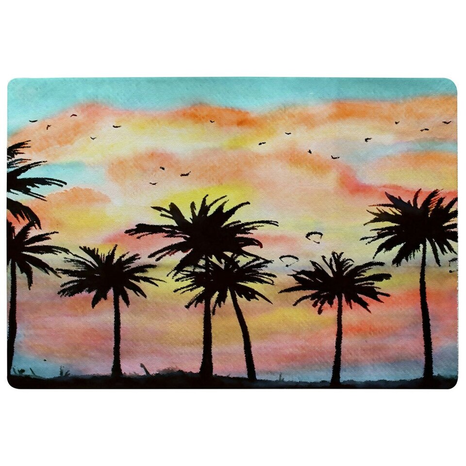 image 1 of Palm Trees at Sunset (Rug) Multi | Small: 60x110cm