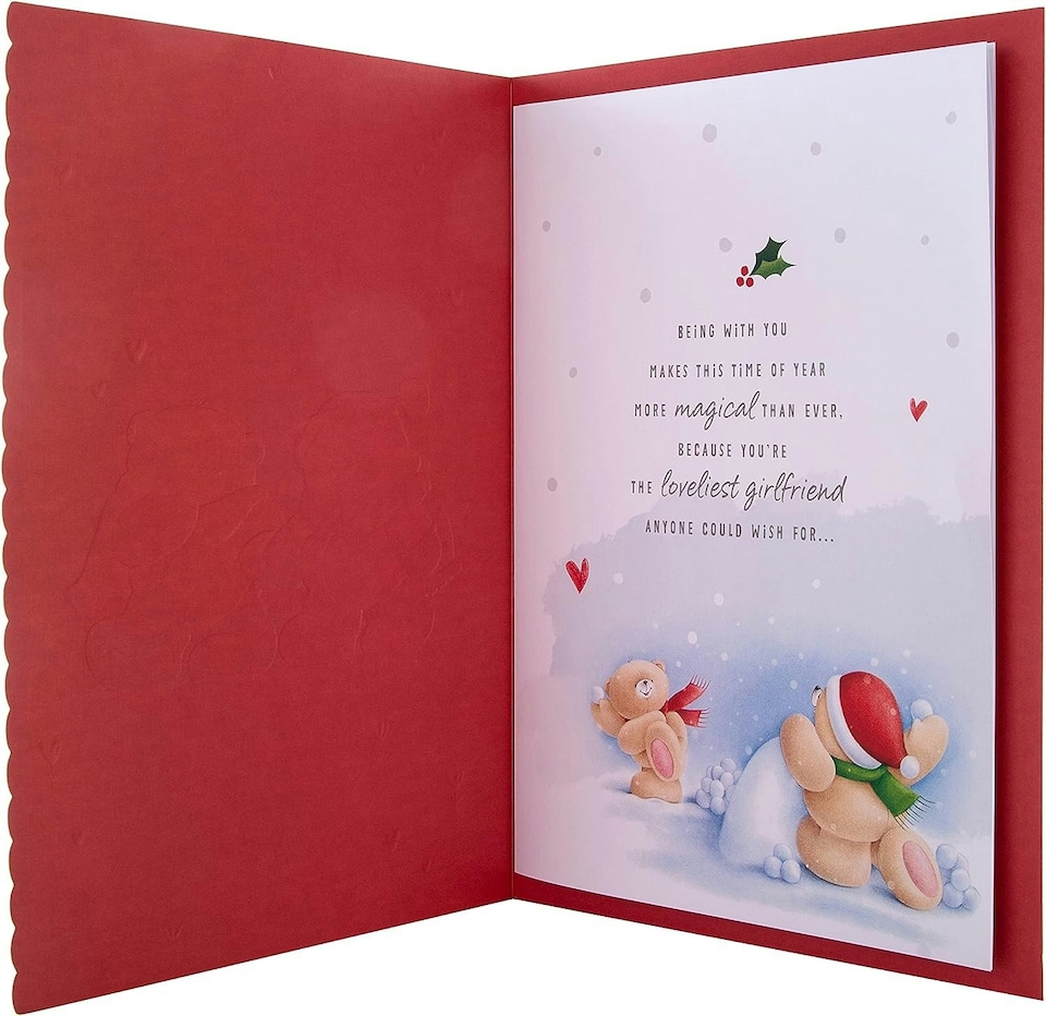 image 1 of Cute Forever Friends Winter Love Design Girlfriend Boxed Christmas Card