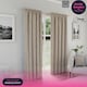 image 1 of Enhanced Living Dallas Blackout Thermal Natural Curtains with 3 inch Tape Top Header (PAIR) - 66x90 inch (168x229cm)