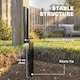 image 4 of Outsunny 2 Pack Fence Post Repair Kit, Metal Fence Post Support with Drill | Black | Black | 81 x 5.5 x 12 cm