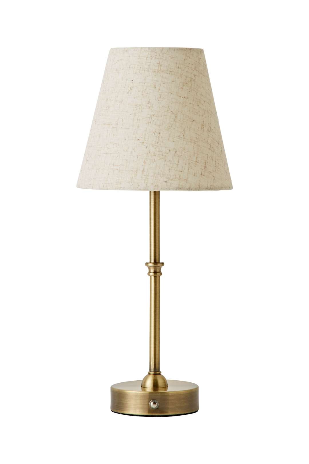 ValueLights Lowe Brushed Gold Rechargeable LED Portable Table Lamp | Gold