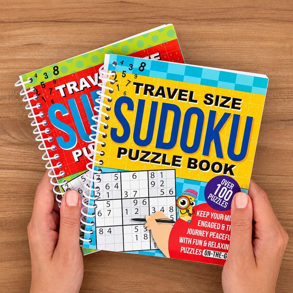 image 1 of Sudoku Puzzle Books Set of 2 Travel Size 200 Pages Each (Sudoku)