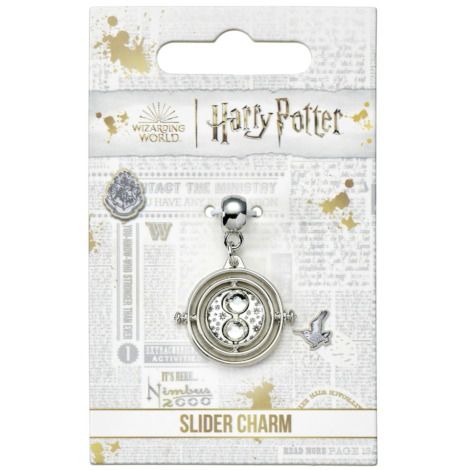 image 1 of Harry Potter Time Turner Silver Tone Slider Charm