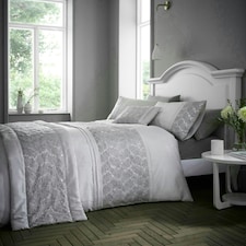 Portfolio Home Rouen Embellished Sequins Bedding Duvet Cover Set Silver | King