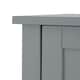 image 5 of Teamson Home Mercer Mid Century Modern Bathroom Linen Tower Storage with Two Doors, Gray