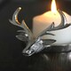 image 6 of Marco Paul 15cm Silver Stag Head Candle Holder Silver