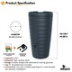 image 4 of Water Butt Kit with Tap, Diverter & Bio Cleaner –  Rainwater Collector for Garden, Balcony & Terrace – Durable Plastic Water Storage Tank Black | 240L