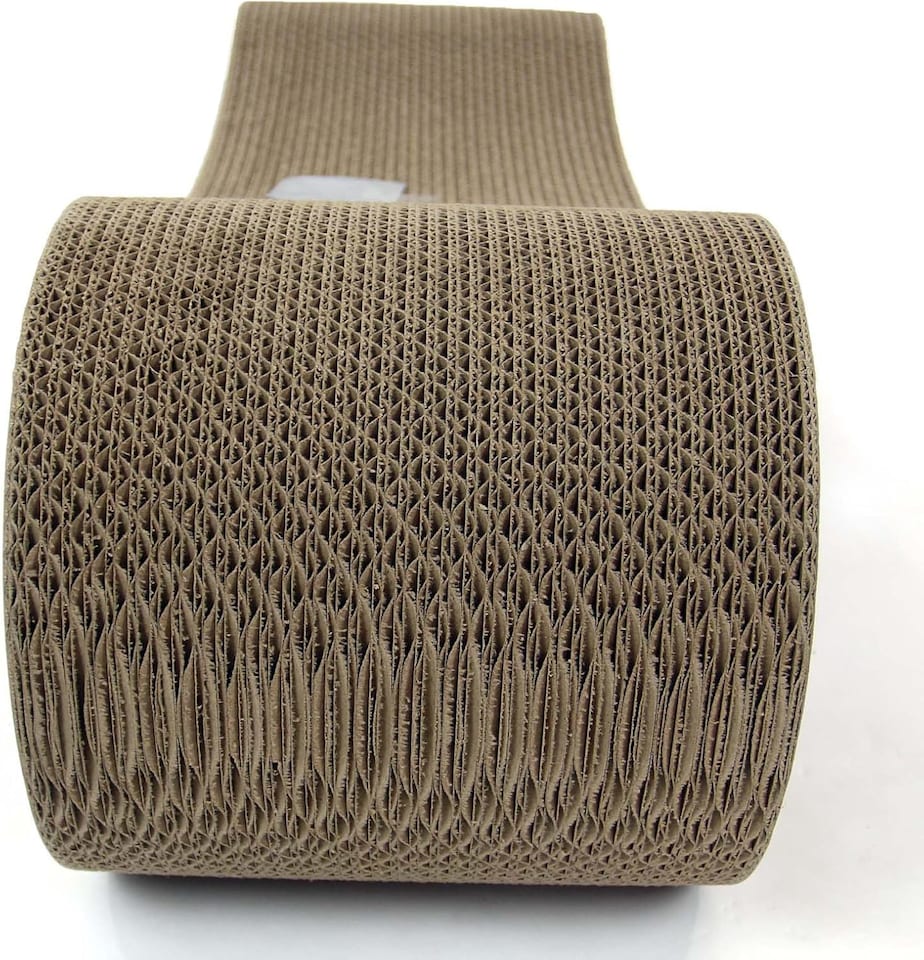 image 1 of Actiaspet - Large Cardboard Corrugated Sofa Bed Cat Scratcher with Free Catnip (Elegant Cat)