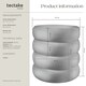 image 5 of Stool Altu - padded seat, large storage space | Grey | velvet look grey | 42 x 42 x 47 cm | 1