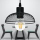 image 4 of Set of 2 Cassidy - Small Black Mesh Ceiling Pendant Lights Black