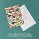 image 2 of Scandi Fish Pattern Art Cards Pack of 4 Coastal Marine Greeting Cards