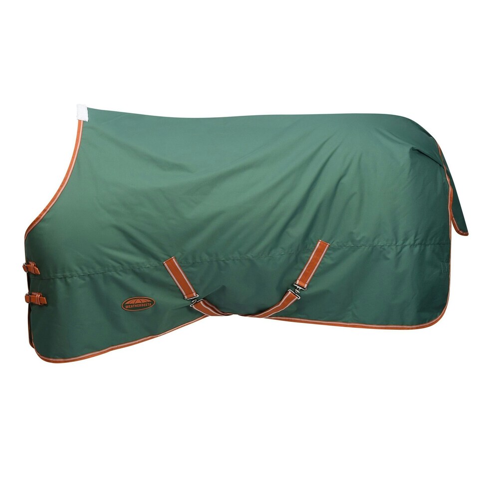 image 1 of Weatherbeeta Comfitec Tyro Plus Standard-Neck Lightweight Horse Rug - Green/Burn Orange/White - 5´ 9"