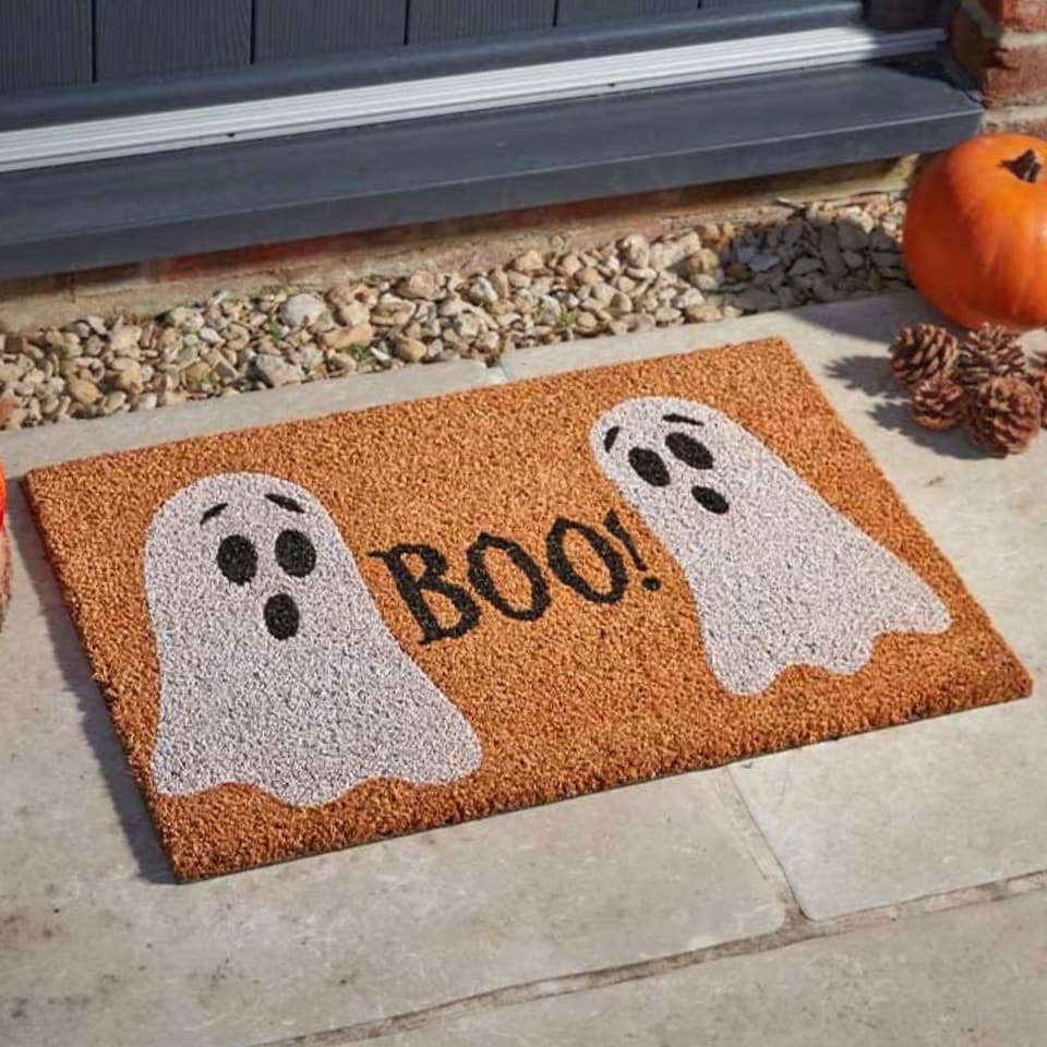 image 1 of 40x60cm Halloween Ghost Non Slip Coir Door Mat
