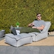 image 2 of icon Dolce Indoor Outdoor Bean Bag Lounger and Footstool Grey Patio Chairs Grey