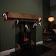 image 2 of 1.75m 6 Infinity Hanging Christmas Candy Cane Garland with Red and White LEDs