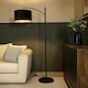image 1 of ValueLights Preto Black Curve Floor Lamp | Black