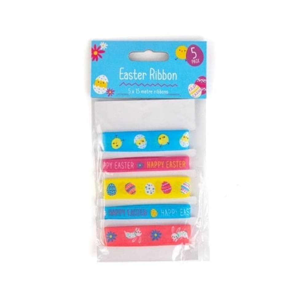 Easter Arts & Crafts Assorted Ribbons - Pack of 5