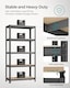 image 4 of 5-Tier Garage Storage Shelving Unit, Adjustable Heavy-Duty Steel Rack, Grey