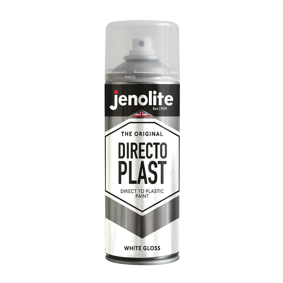 image 1 of Jenolite Directoplast Multi-Surface Paint - White Gloss - 400ml Spray Can - 3-Pack