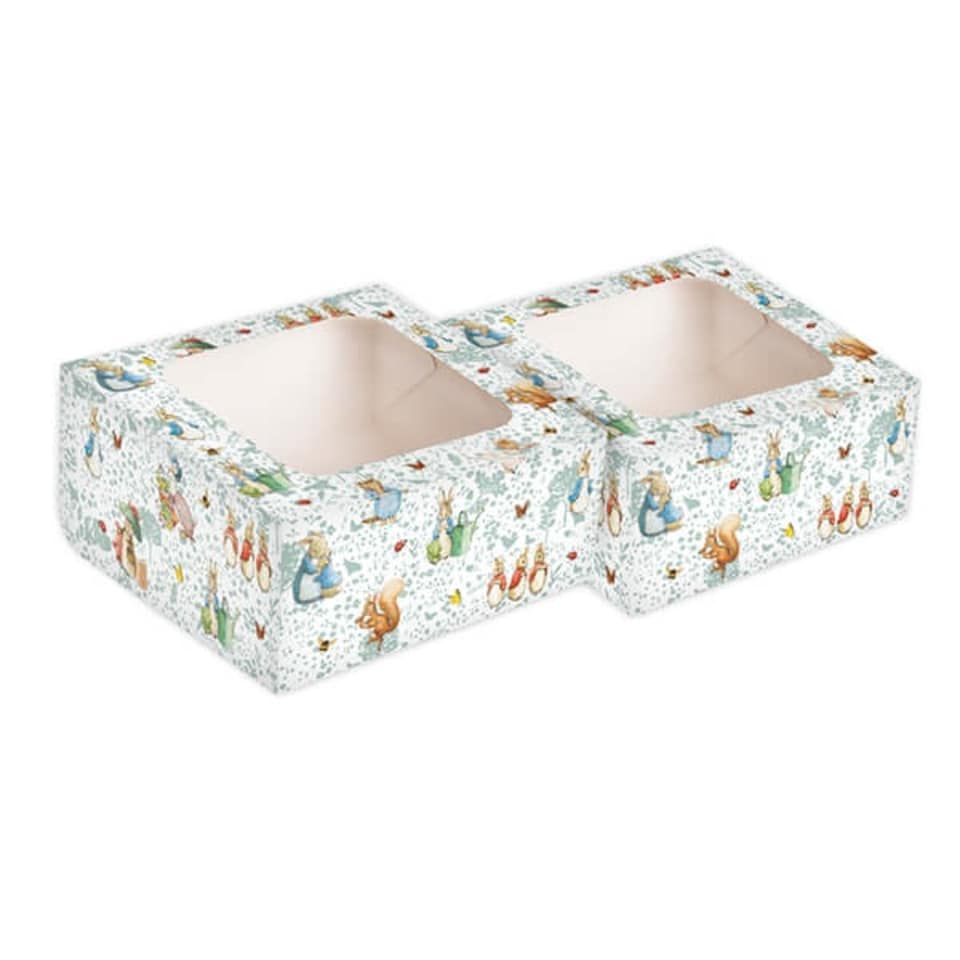 image 1 of Anniversary House Beatrix Potter Square Treat Boxes with Window Pack of 2