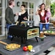 image 2 of Outsunny Outdoor Tabletop Gas Pizza Oven with 12" Pizza Stone & Peel, Black
