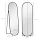 image 5 of HOMCOM 40  160cm Full Length Mirror, Floor Standing or Leaning Against Wall Tall Mirror with Support Frame, Oval Full Body Mirror for Bedroom, Living Room, Black