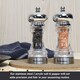 image 7 of Buckingham Clear Acrylic Classic Salt & Pepper Mill Set with Stainless Steel Band