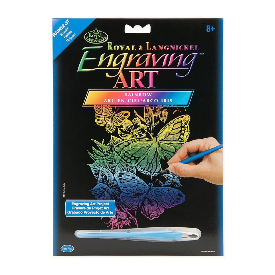 Engraving Art Rainbow - Butterflies