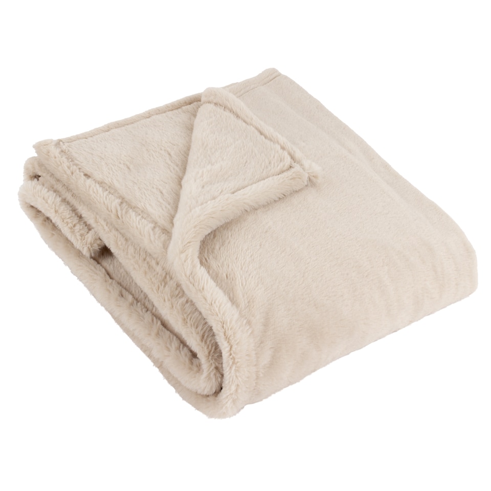 image 1 of Furn Kallu Double-Sided Faux-Fur Throw