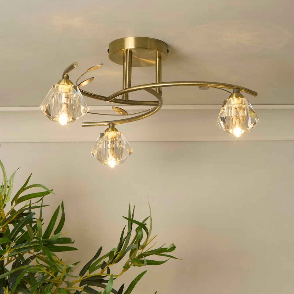 image 1 of Aziel 3 Light Ceiling Light Gold