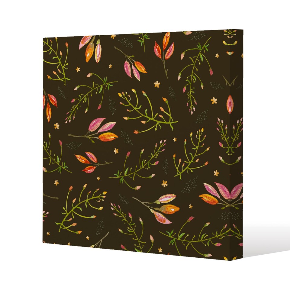 Green Branches (Canvas Print) / 46 x 46 x 4cm | Multi