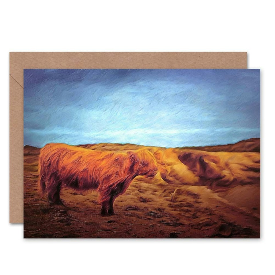 image 1 of Photo Landscape Highland Scotland Cow Scottish Card
