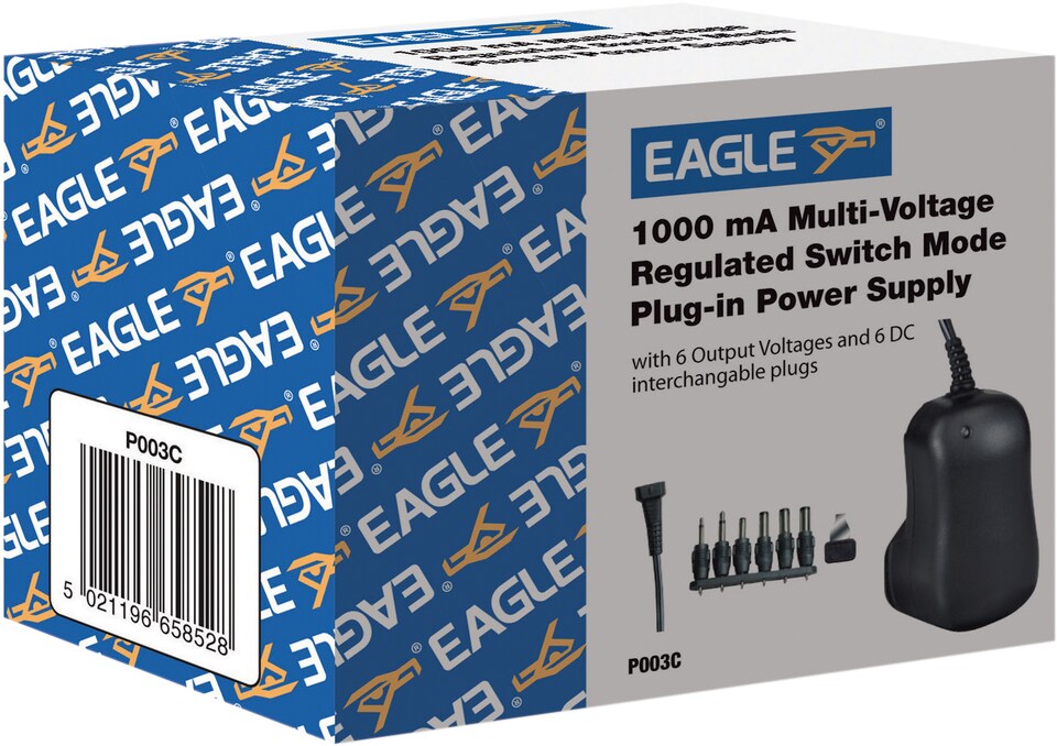 image 1 of Multi-Voltage 1000ma Regulated Switch Mode Power Supply UK Plug