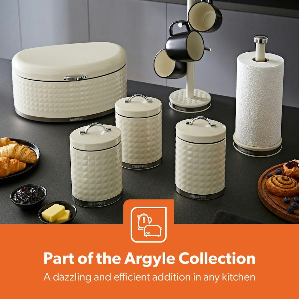 image 1 of GEEPAS Mug Tree and Towel Pole Set | Cream