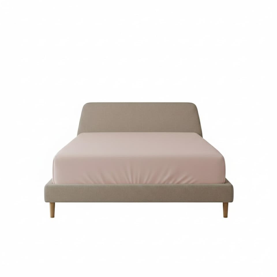 image 1 of Flannelette Fitted Sheet Soft Brushed Cotton Bedding Warmth Comfort | Pink | Single