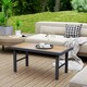 image 2 of Outsunny Garden Coffee Table with SPC Woodgrain Tabletop Wood Effect Brown | Brown