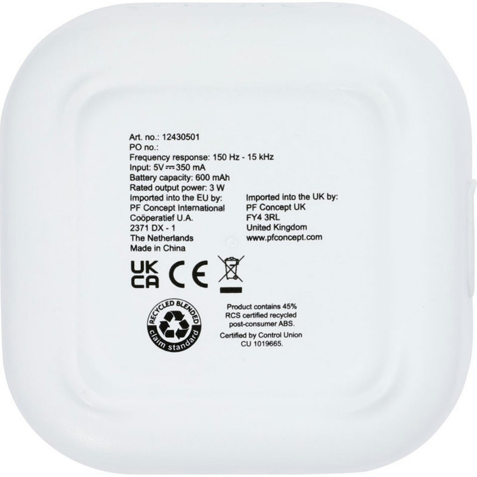 image 1 of Stark 2.0 Recycled ABS Plastic Bluetooth Speaker - White - One Size