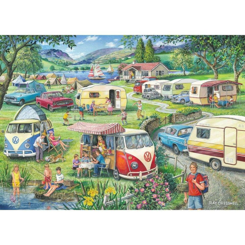 image 1 of The House of Puzzles, Happy Holidays - 1000 Piece Jigsaw Puzzle