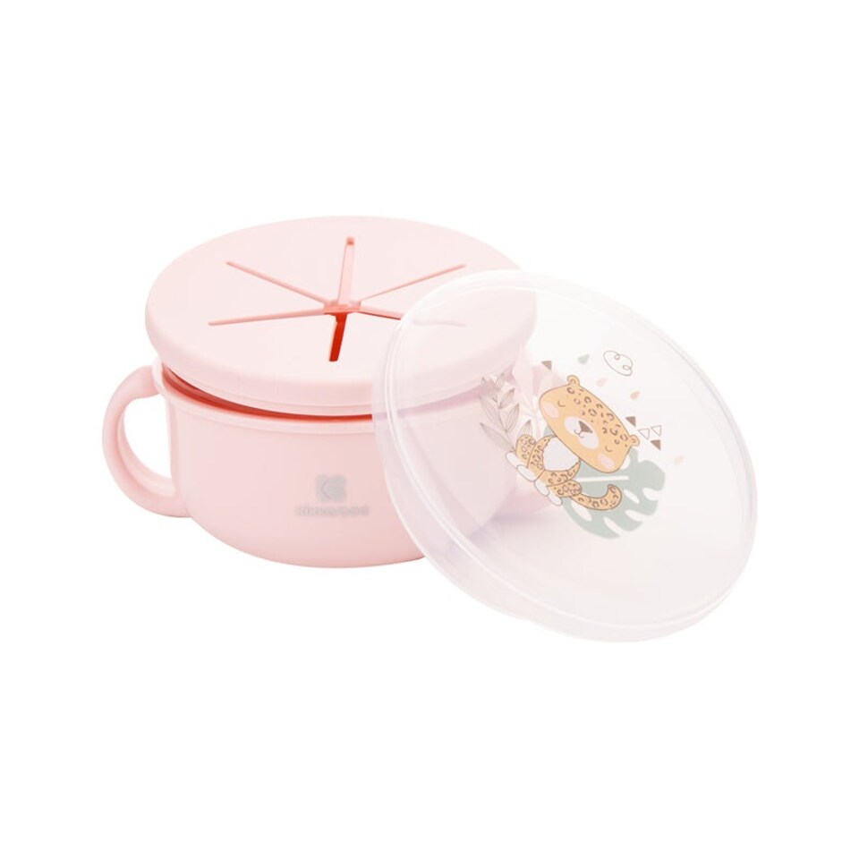 image 1 of Kikka Boo Snack Bowl 2 In 1 Savanna Pink