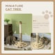 image 3 of PawHut Cat Tree Scratching Post with Interactive Toy Ball Jute Sisal Wood