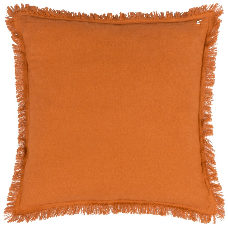 image 1 of Yard Jaye Cotton Velvet Cushion, Rust, 45 x 45cm