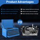 image 4 of COSTWAY Steel Tool Box Tool Chest Case with 6 Drawers Blue Blue