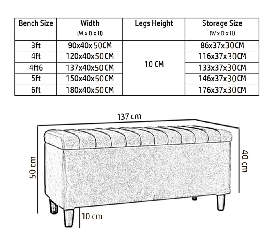 image 1 of 137cm Lined Upholstered Ottoman Storage box - Mink Plush Velvet Blanket Storage Box with Wooden Legs